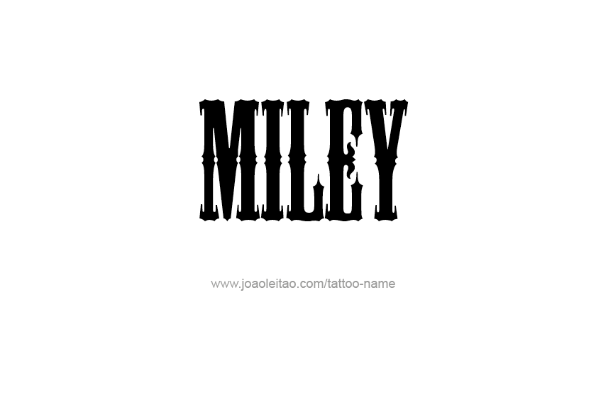 Tattoo Design Name Miley