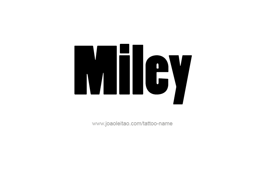 Tattoo Design Name Miley