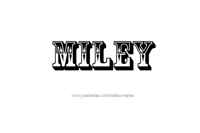 Tattoo Design Name Miley