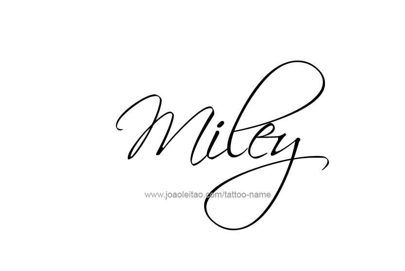 Tattoo Design Name Miley