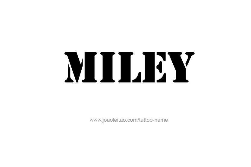 Tattoo Design Name Miley