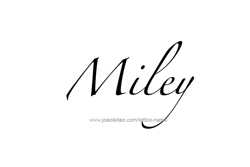 Tattoo Design Name Miley