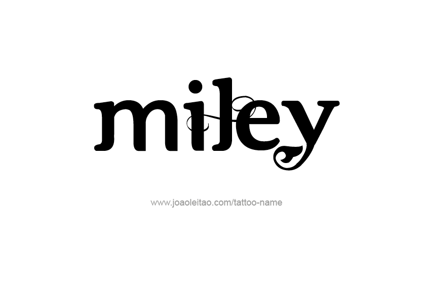 Tattoo Design Name Miley