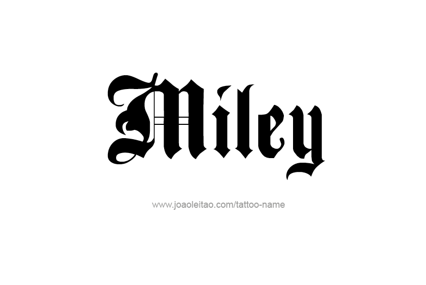 Tattoo Design Name Miley