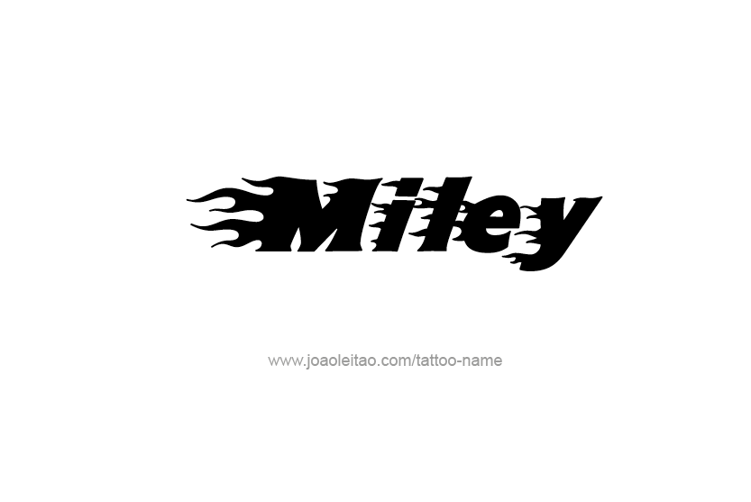 Tattoo Design Name Miley