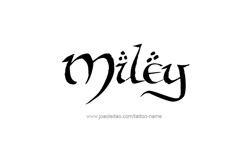 Tattoo Design Name Miley