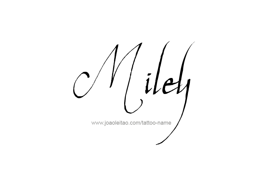 Tattoo Design Name Miley