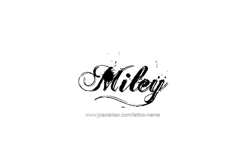 Tattoo Design Name Miley