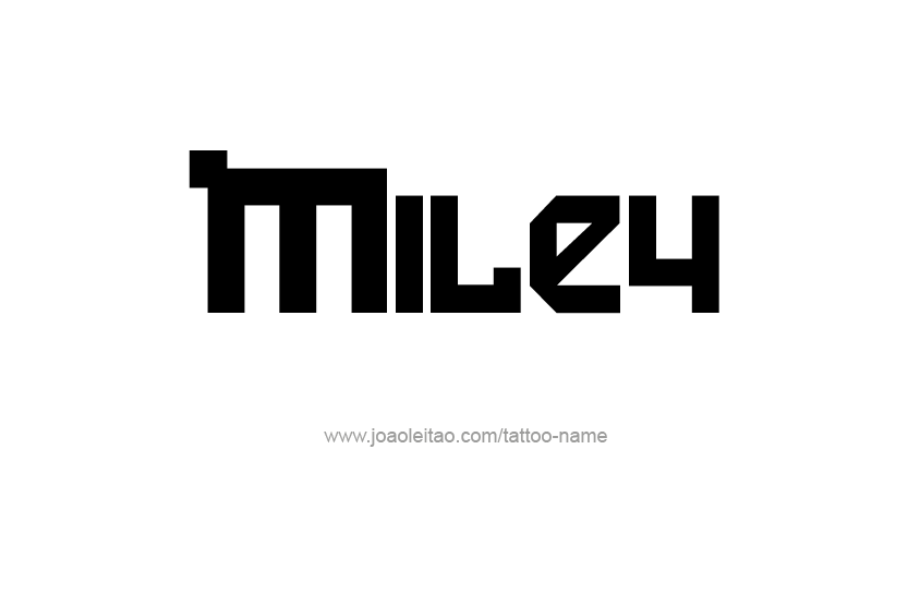 Tattoo Design Name Miley