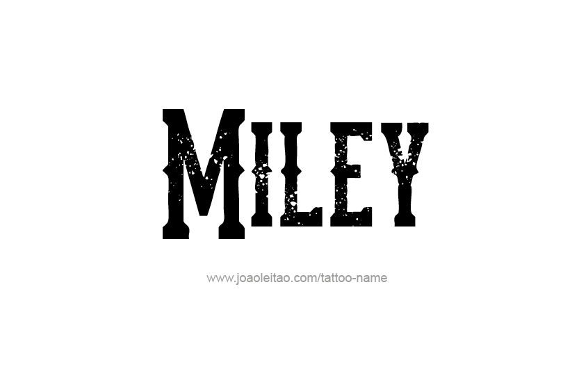 Tattoo Design Name Miley