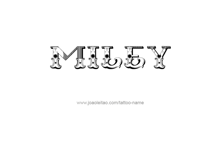 Tattoo Design Name Miley