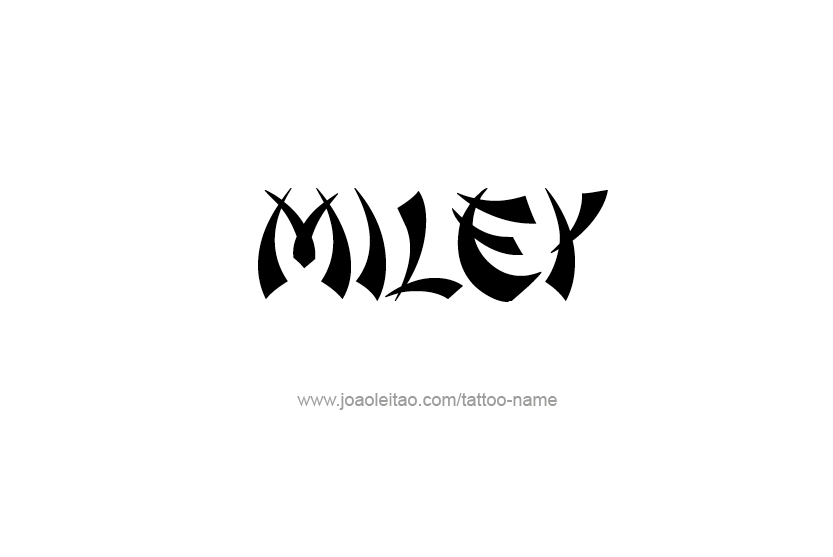 Tattoo Design Name Miley