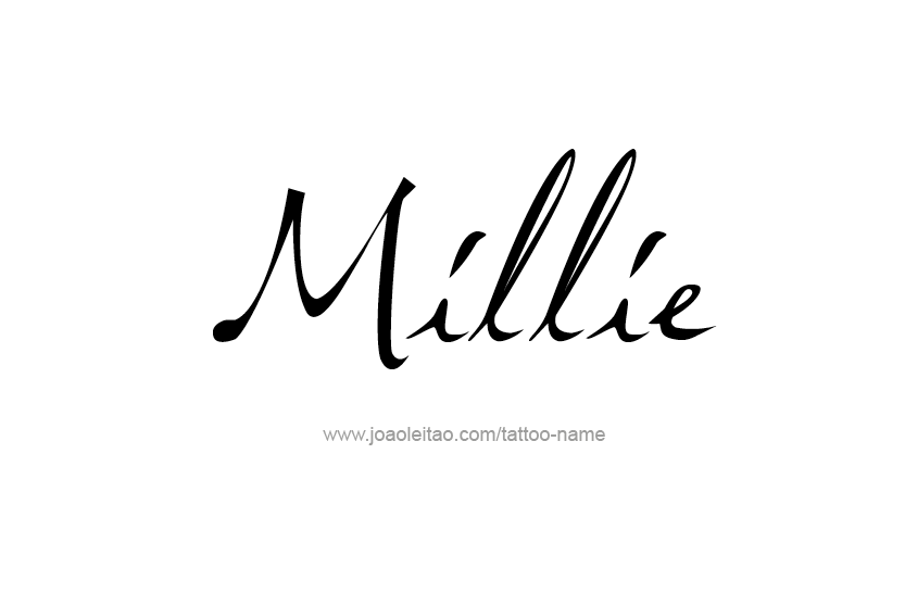 Tattoo Design Name Millie