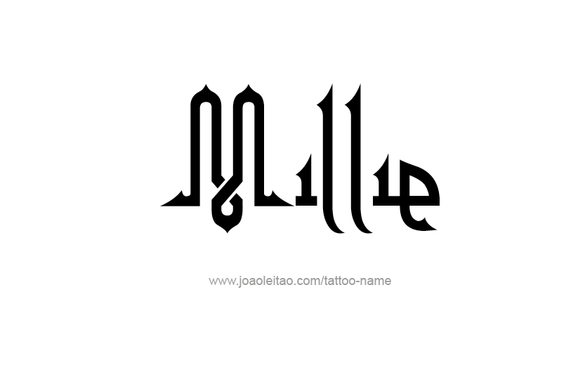 Tattoo Design Name Millie