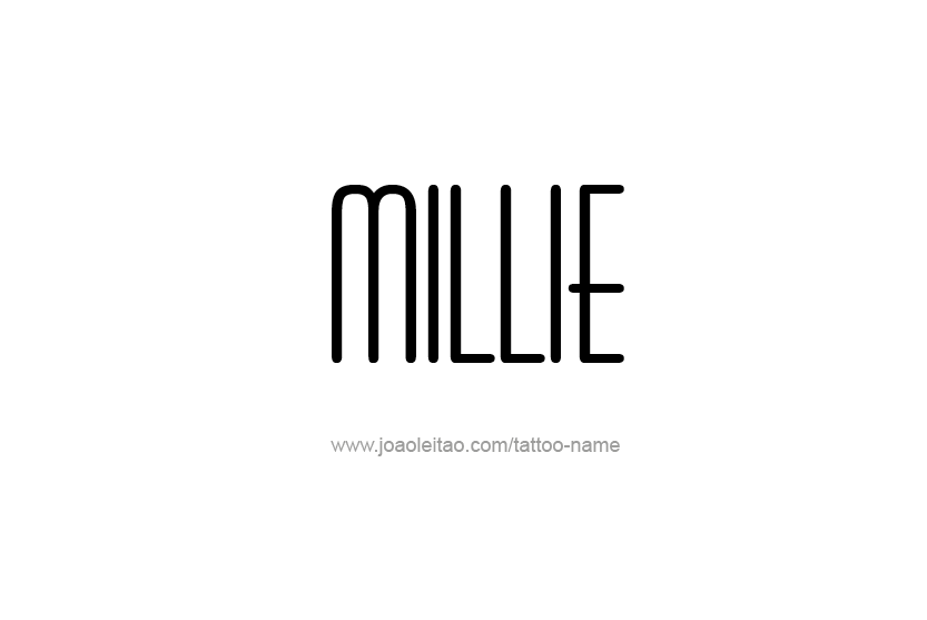 Tattoo Design Name Millie