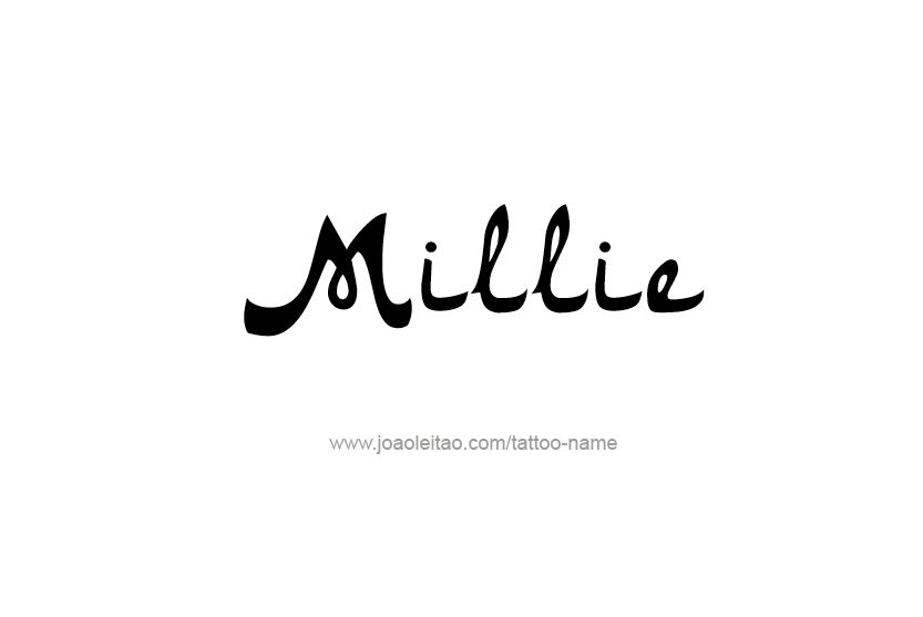 Tattoo Design Name Millie