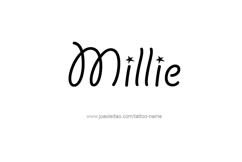 Tattoo Design Name Millie