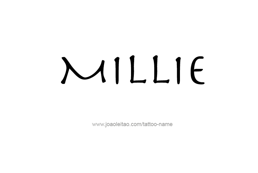 Tattoo Design Name Millie