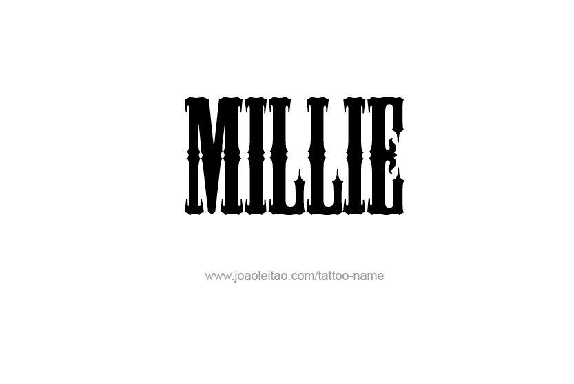 Tattoo Design Name Millie