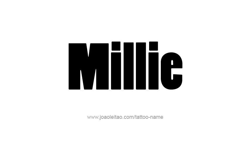 Tattoo Design Name Millie