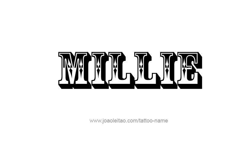 Tattoo Design Name Millie