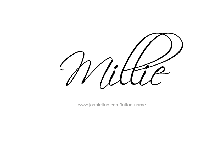 Tattoo Design Name Millie