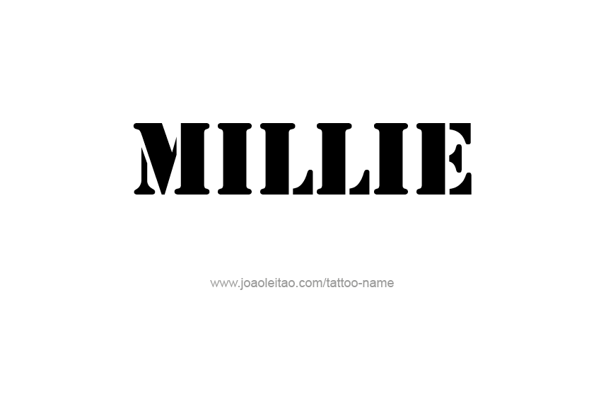 Tattoo Design Name Millie