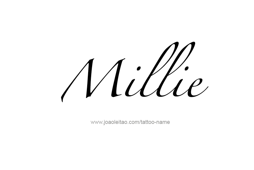 Tattoo Design Name Millie