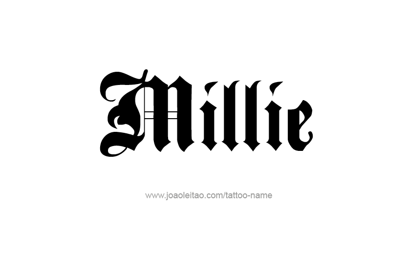 Tattoo Design Name Millie