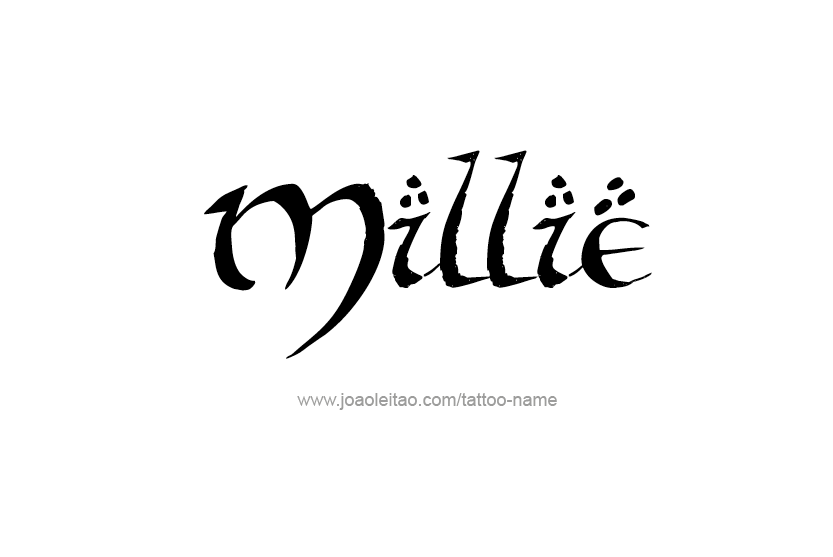 Tattoo Design Name Millie