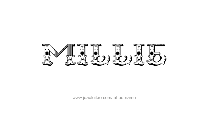 Tattoo Design Name Millie