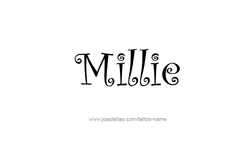 Tattoo Design Name Millie