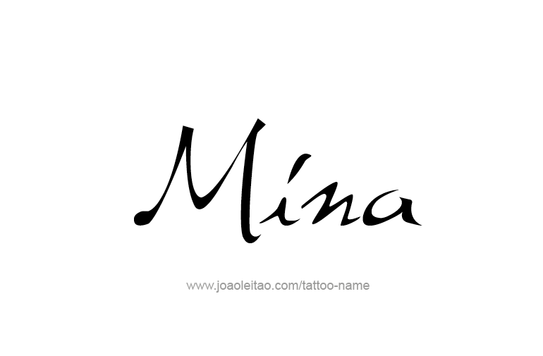 Tattoo Design Name Mina