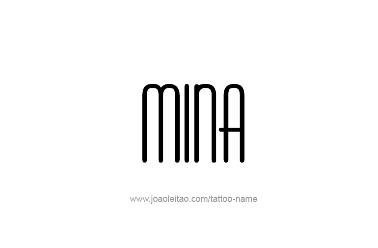 Tattoo Design Name Mina