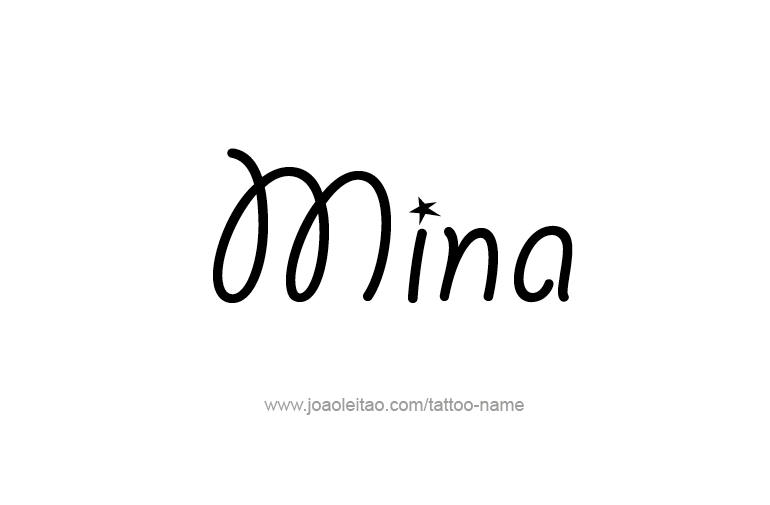 Tattoo Design Name Mina