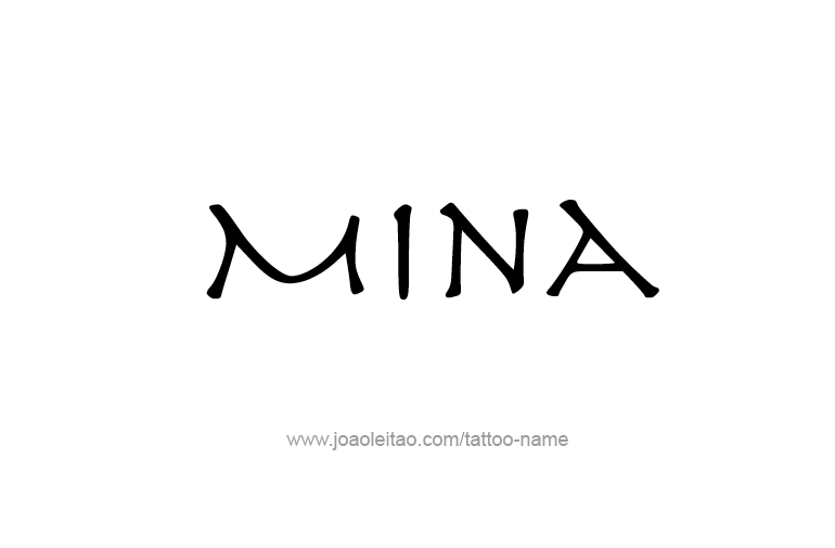 Tattoo Design Name Mina