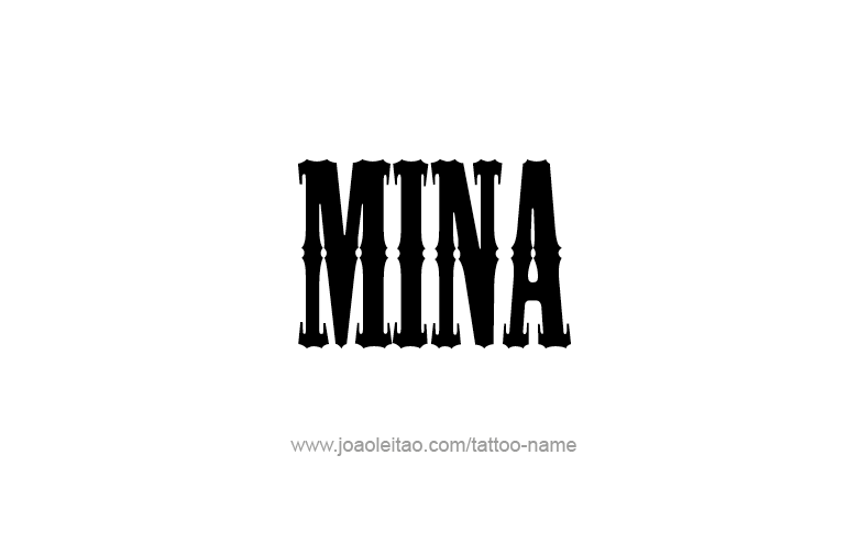 Tattoo Design Name Mina