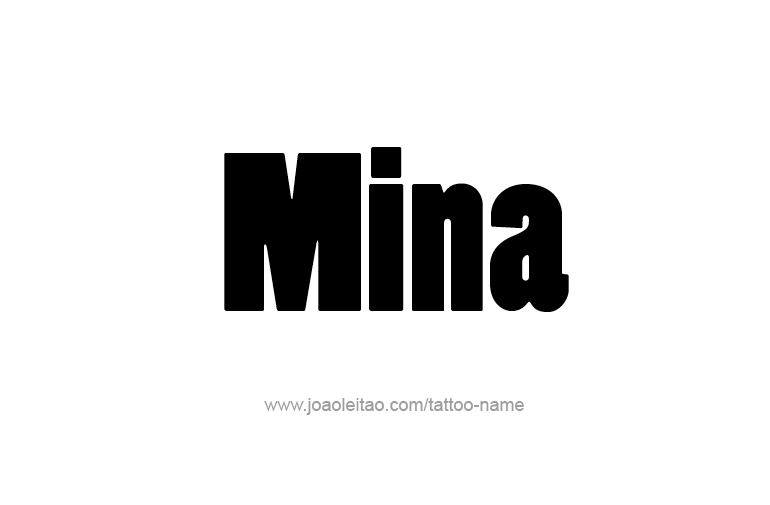 Tattoo Design Name Mina