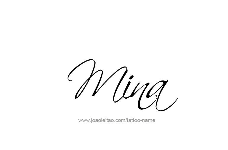 Tattoo Design Name Mina