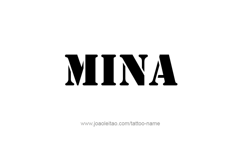 Tattoo Design Name Mina