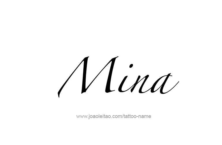 Tattoo Design Name Mina