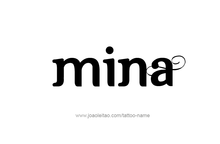 Tattoo Design Name Mina