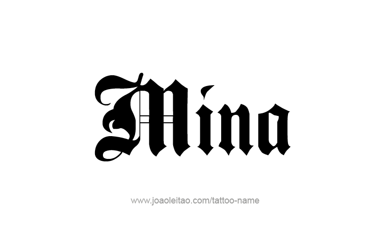 Tattoo Design Name Mina