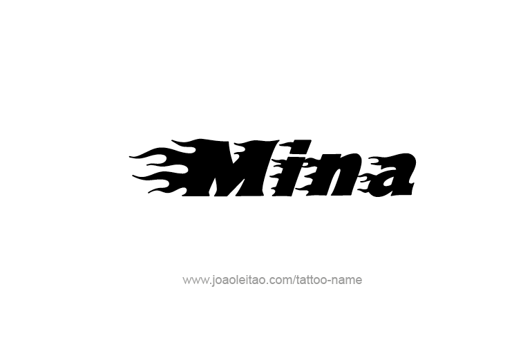 Tattoo Design Name Mina