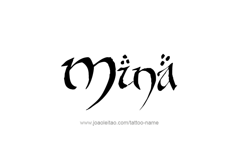 Tattoo Design Name Mina