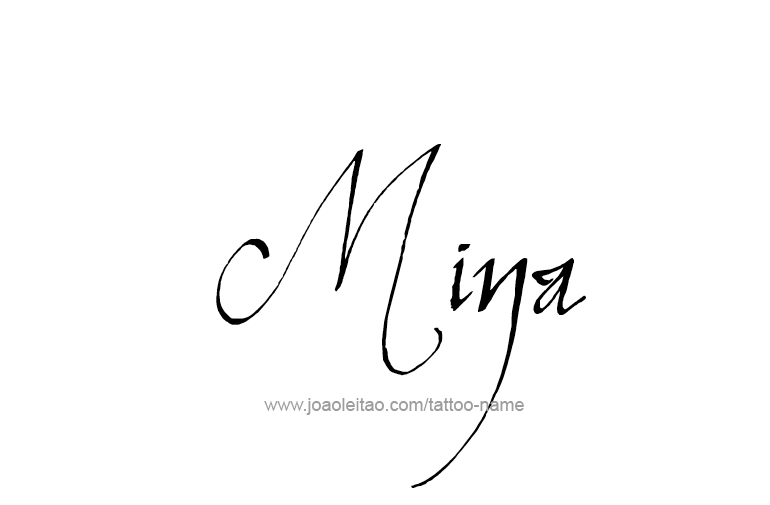 Tattoo Design Name Mina