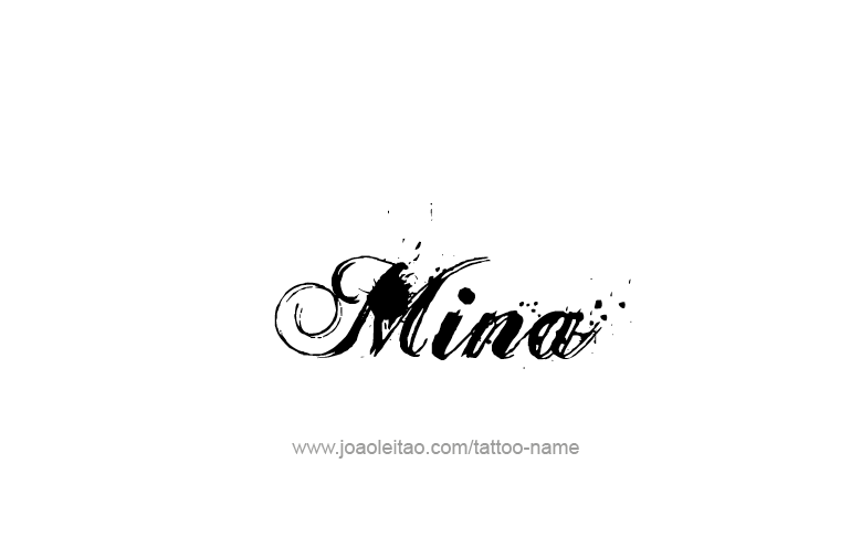 Tattoo Design Name Mina