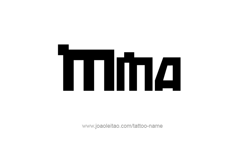 Tattoo Design Name Mina