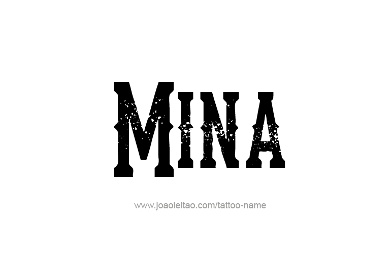 Tattoo Design Name Mina