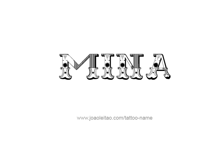 Tattoo Design Name Mina